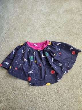 Mini Boden Navy Space-Print Skirt Size 3-4